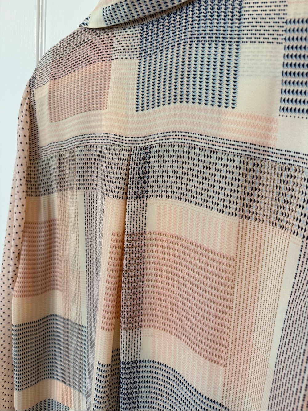 Rose & Olive Cream and Black Patterned Button-Down Blouse - Picture 6 of 9